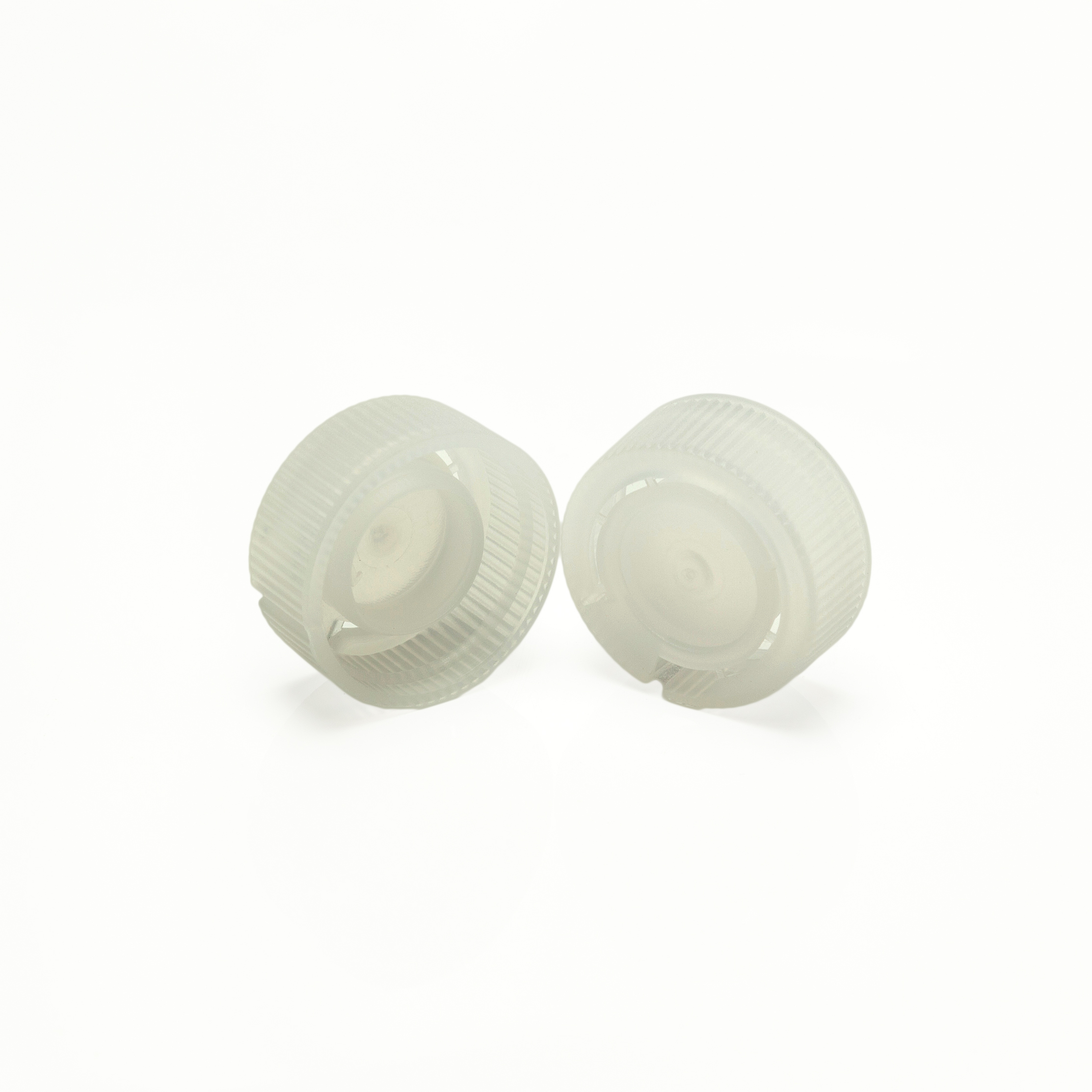 Flat cosmetic 20mm plastic safety capsule