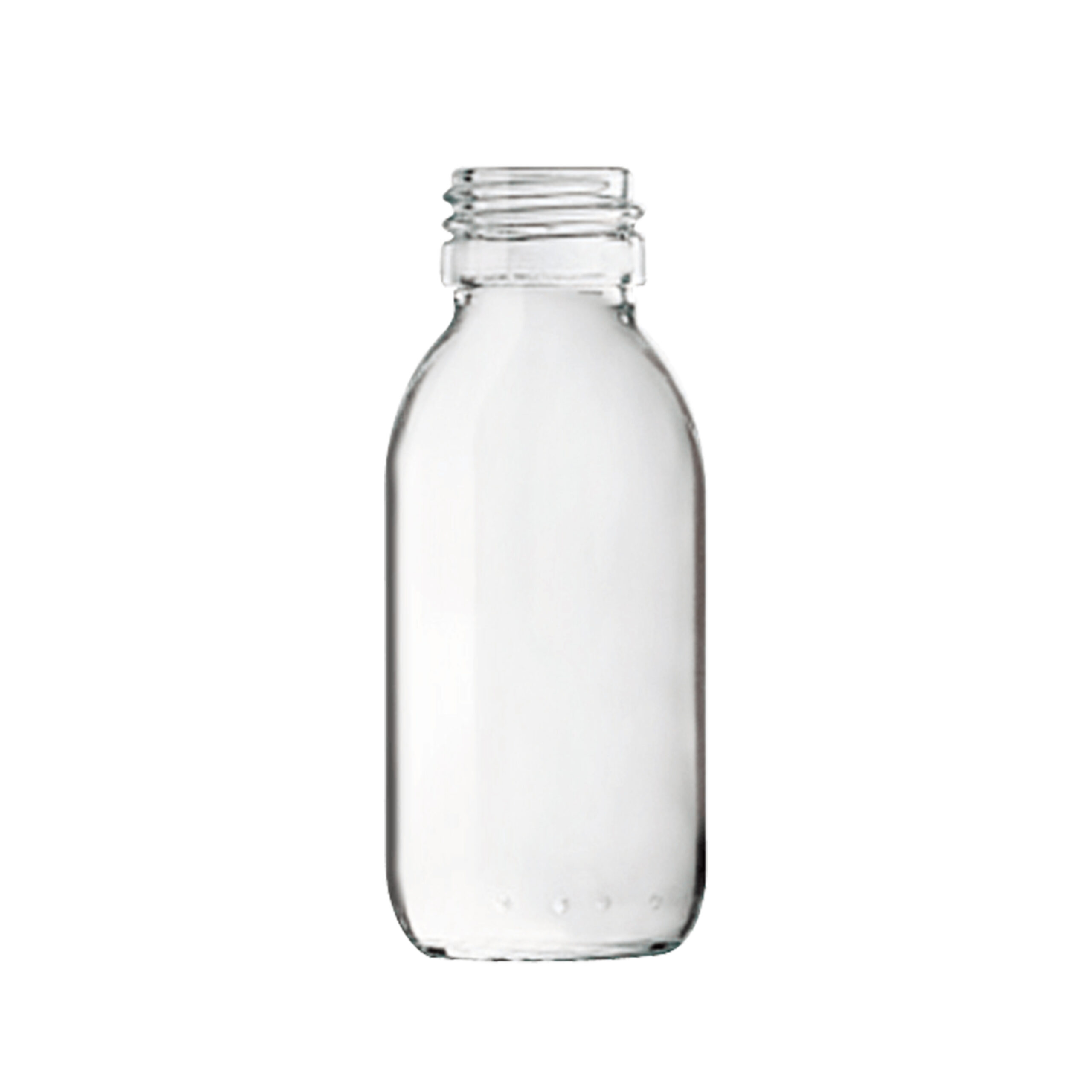 White PPF28 Glass Bottles 125ml